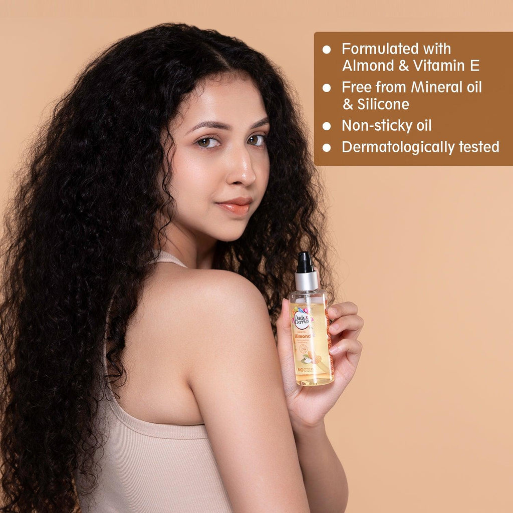 Almond Hair Oil for long lasting conditioining |NO Mineral Oil, NO Silicone, - 100 ml - Buds&Berries