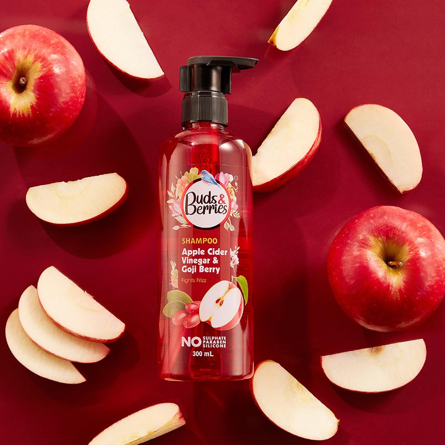 Apple Cider Vinegar & Gojiberry shampoo for frizzy hair 300 ml Buds