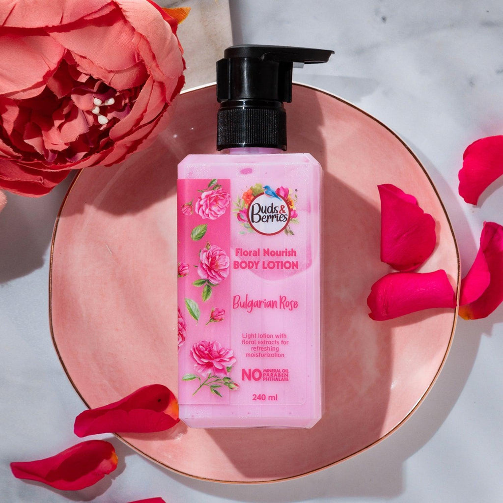 Bulgarian Rose Body Lotion 240ml Best lotion for Women & Men Buds