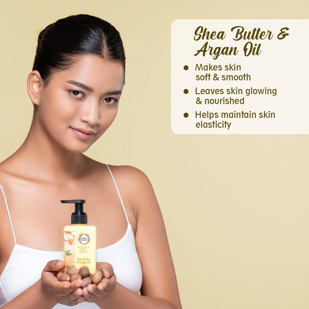 Shea Butter and Argan Oil Fruit Nourish Body Lotion, Rich Moisturisation, Normal to Dry skin - 240 ml - Buds&Berries