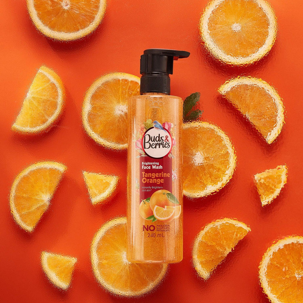 Tangerine Orange Facewash for Brightening - 240 ml - Buds&Berries