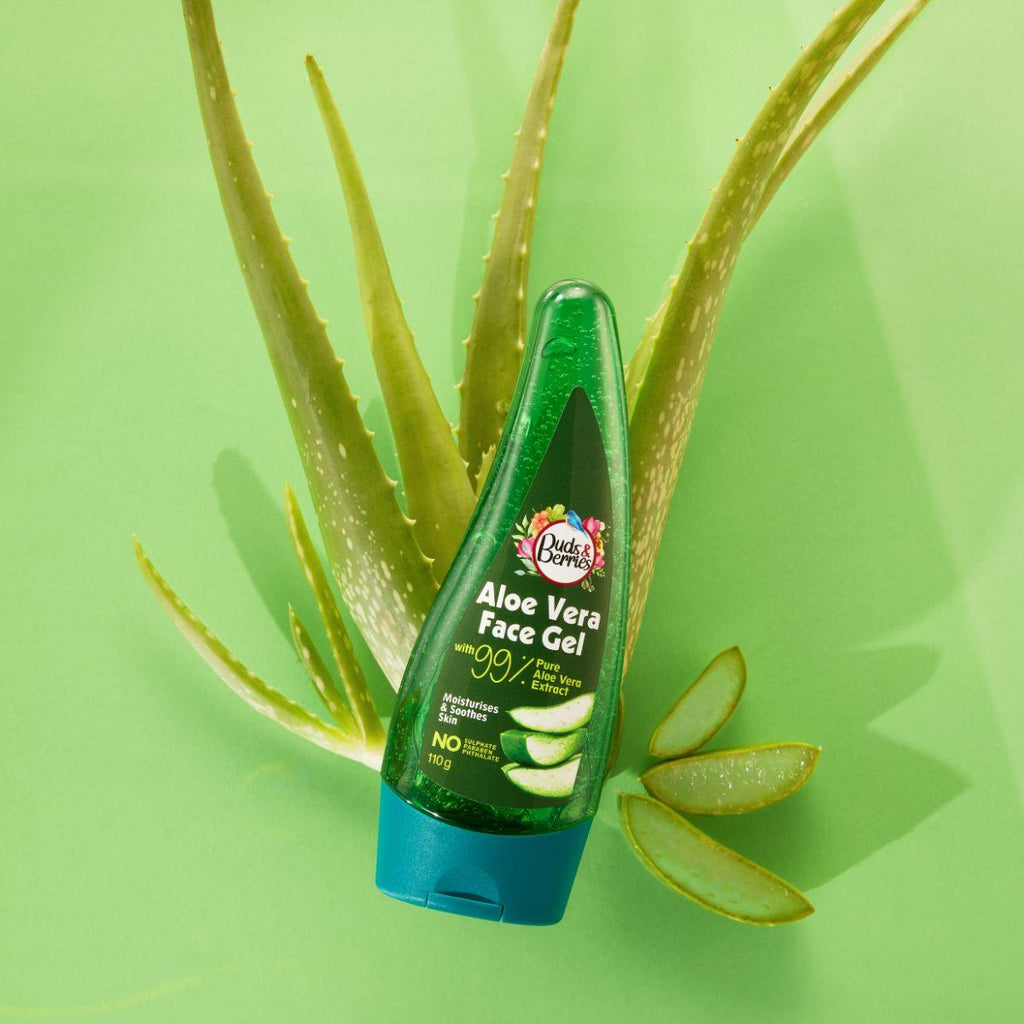 Aloe Vera Face Gel with 99% Pure Aloe Vera Extracts - 110 g - Buds&Berries