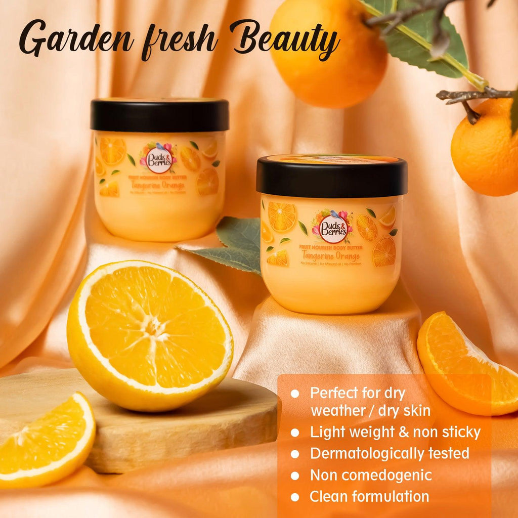 Fruit Nourish Tangerine Orange Body Butter for (200 ml) - Buds&Berries