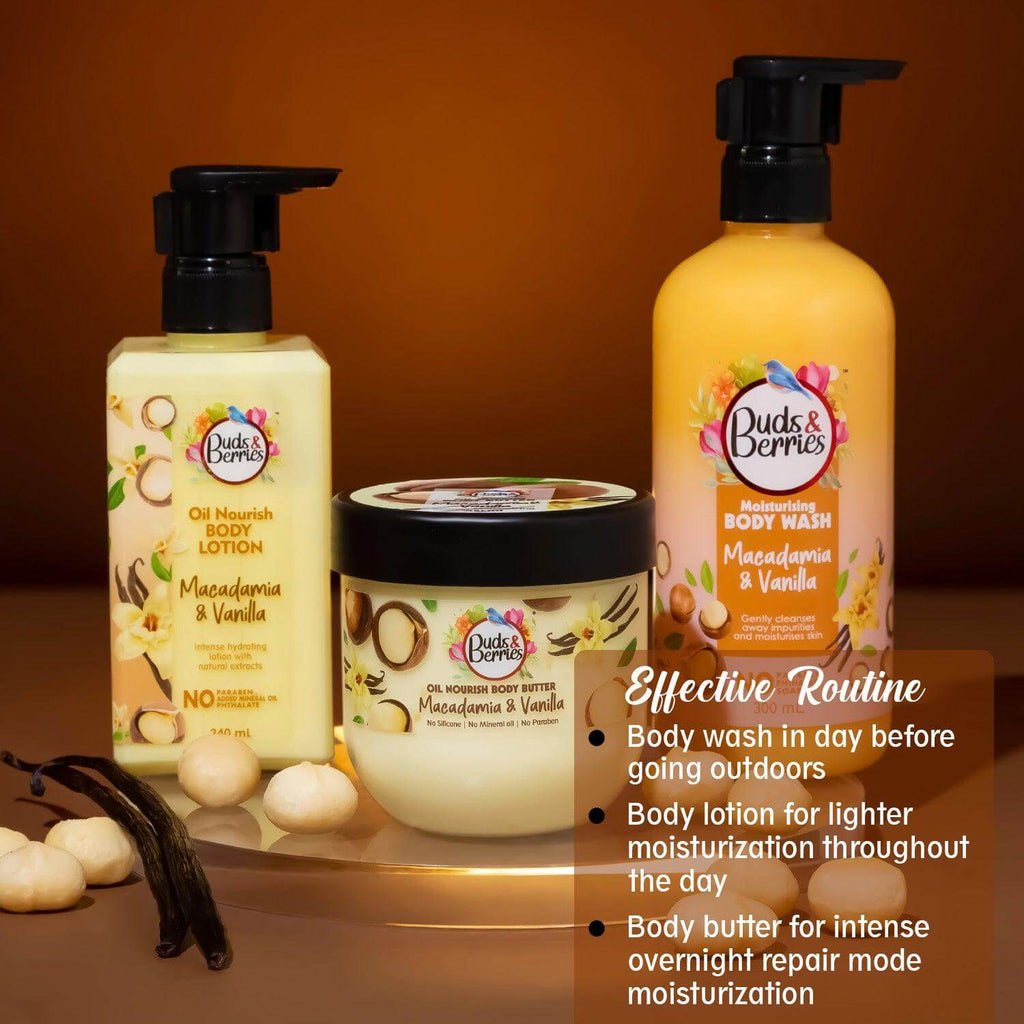 Oil Nourish Macadamia & Vanilla Body Butter (200 ml) - Buds&Berries
