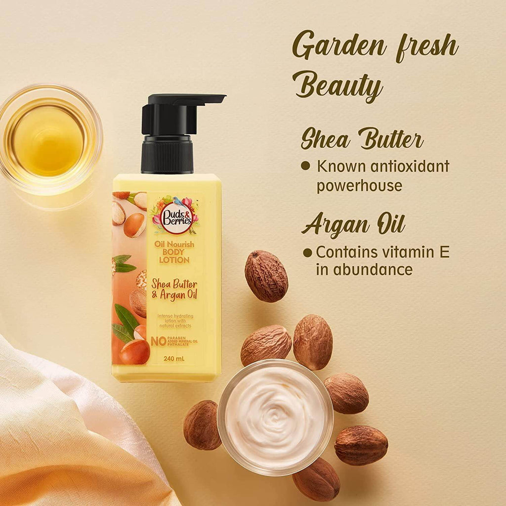 Argan Oil & Shea Butter Body wash + Body Lotion ₹532 Buds&Berries