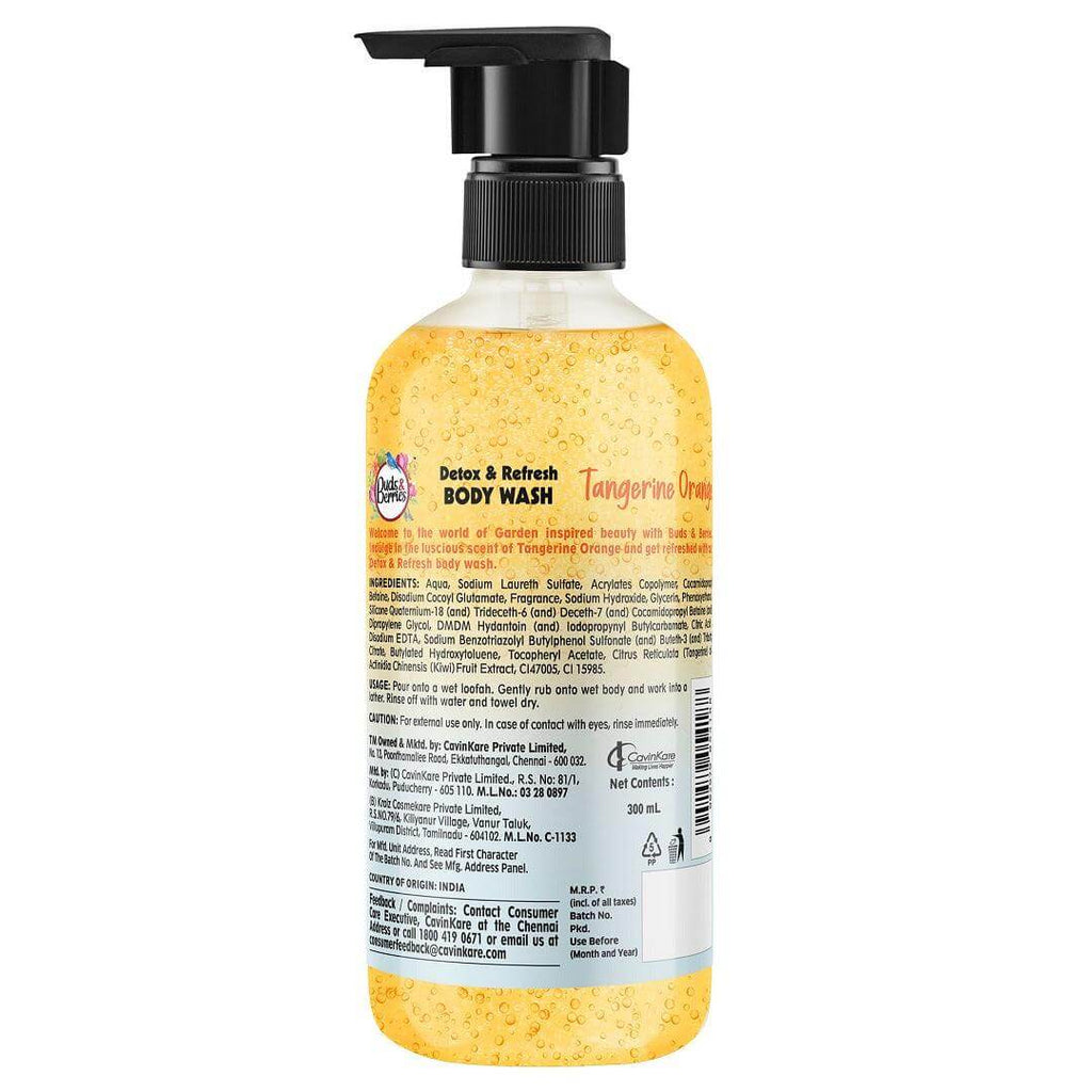 Tangerine Orange Detox and Refresh Bodywash - 300 ml - Buds&Berries